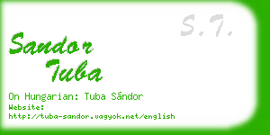 sandor tuba business card